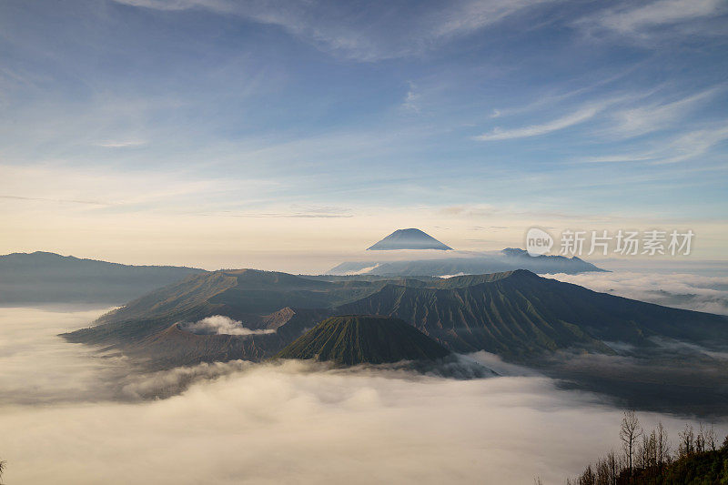 印度尼西亚东爪哇的布罗莫火山(Gunung Bromo)